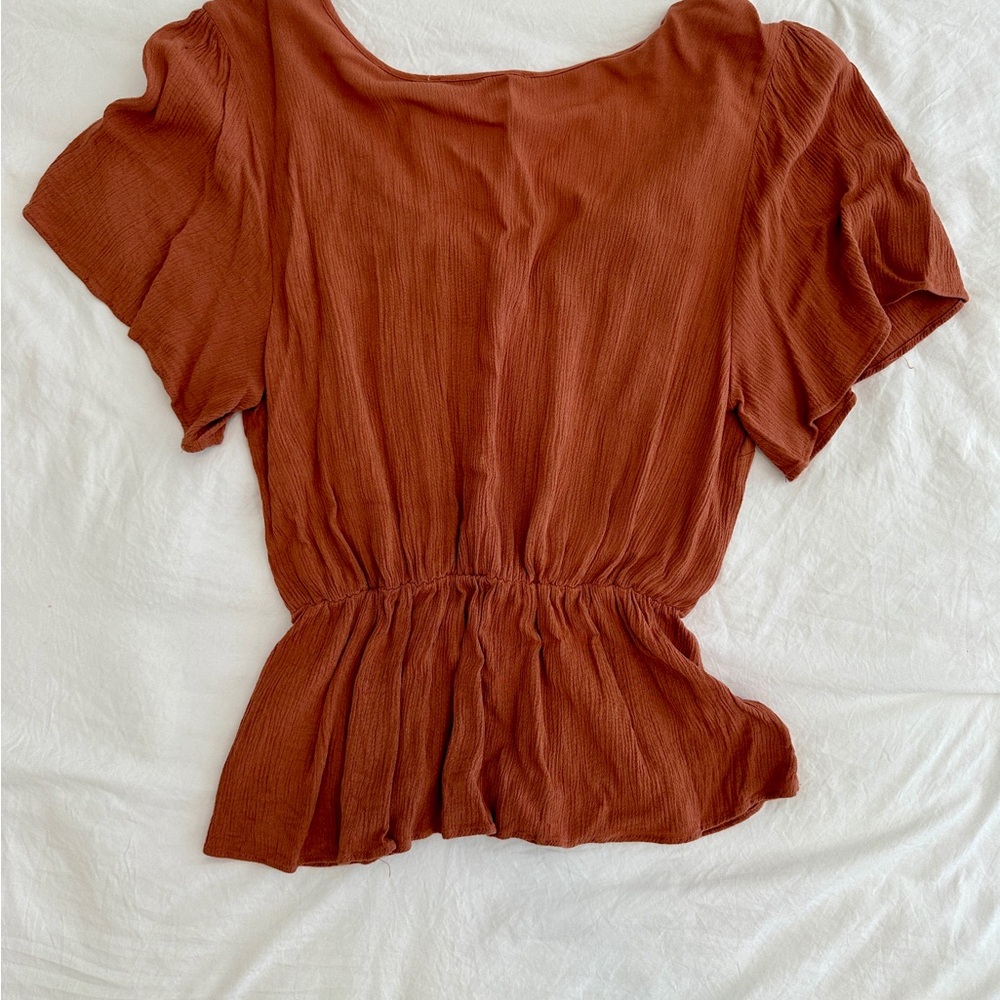 Abercrombie Button-Through Flutter Sleeve Top - image 3